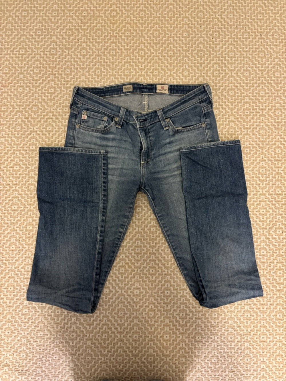AG Adriano goldsmied size 27 regular Women's medium Blue ballad slim boot Jeans